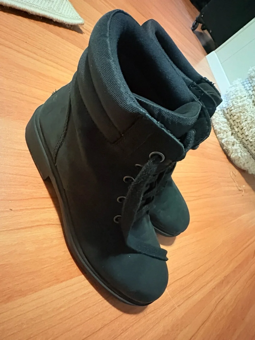 UGG Black Lace-Up Nubuck Ankle Boot